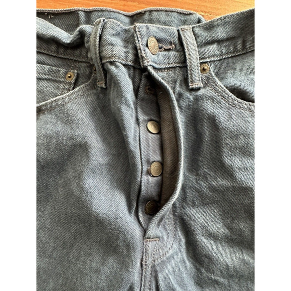 LEVIS 501 Button Fly Straight Leg, Black Label 32x30 Royal Blue, 100% Cotton - Picture 14 of 14